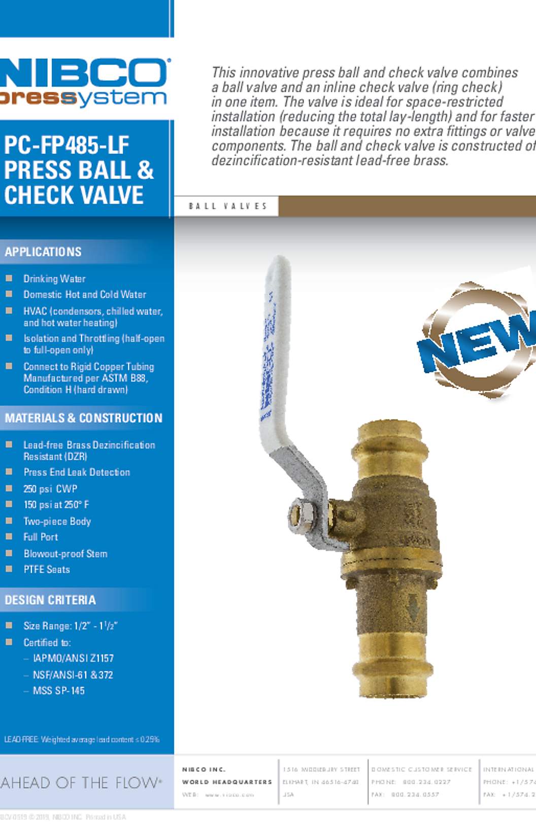 NIBCO PCFP485LF NPI