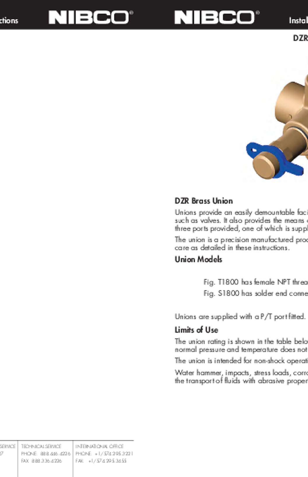 NIBCO T1800 & S1800 Installation