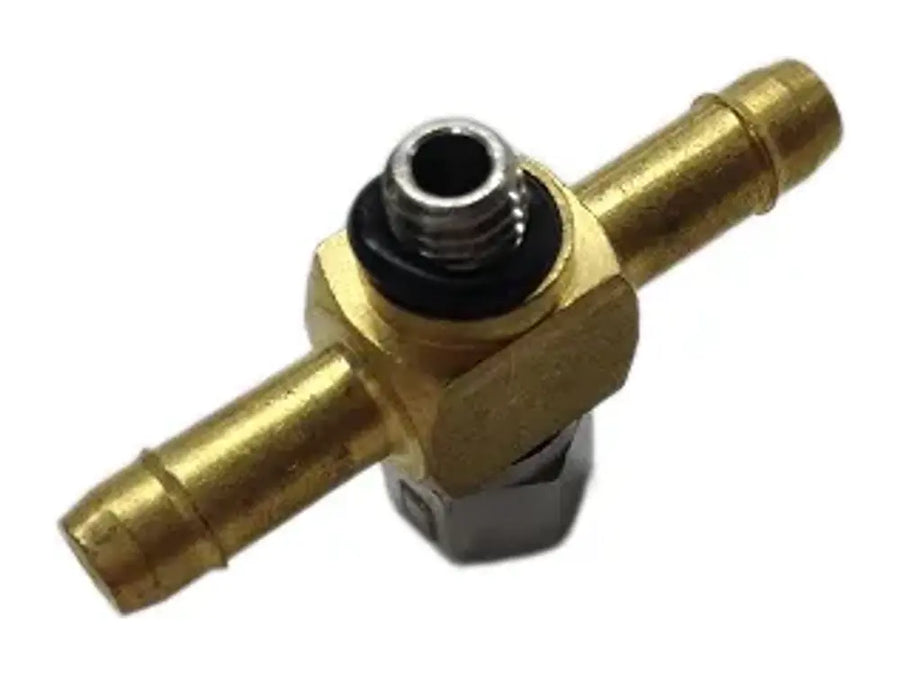 NTI 6000084045, Cross Brass M5 Thread To Barb