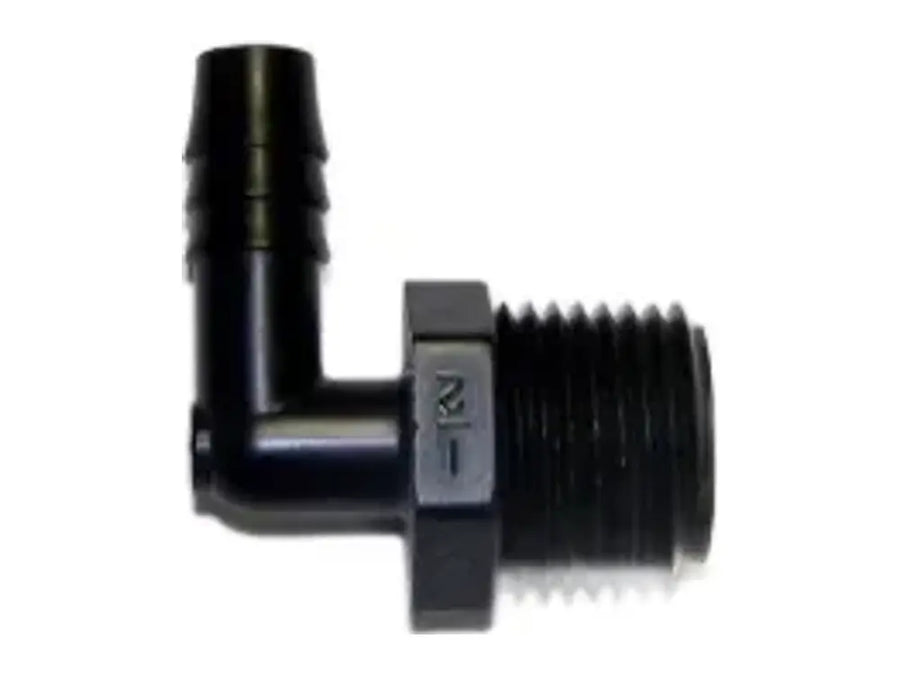 NTI 6000085310, Elbow 3/8 ID x 1/2 NPT Black