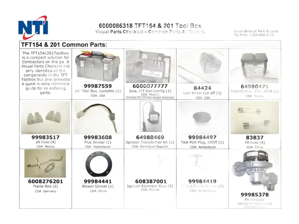NTI 6000086318, Tft154 and 201 Tool Box