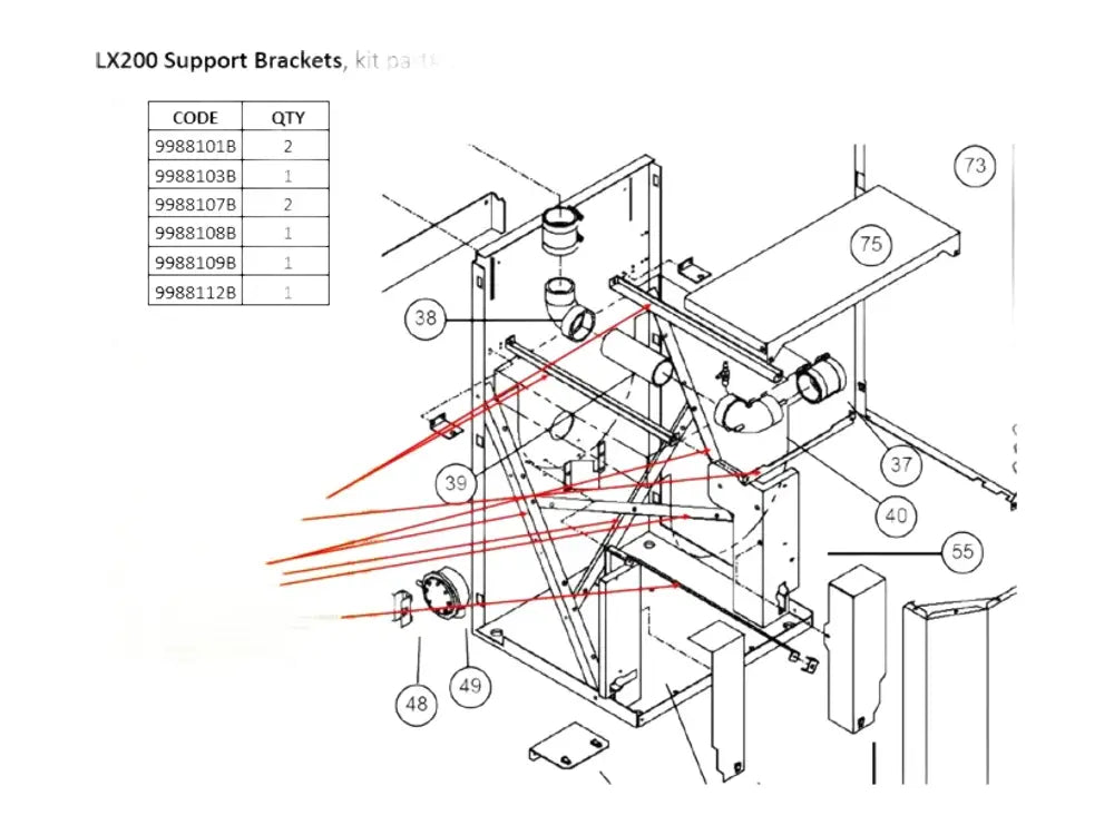 NTI 6500747300, Frame Brackets Lx200