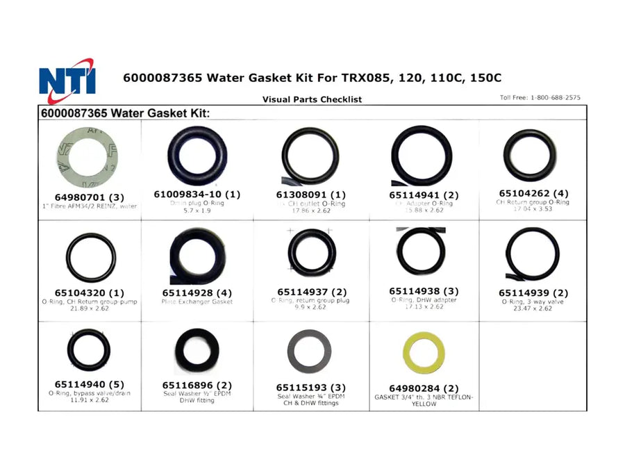 NTI 87365, Water Gaskets