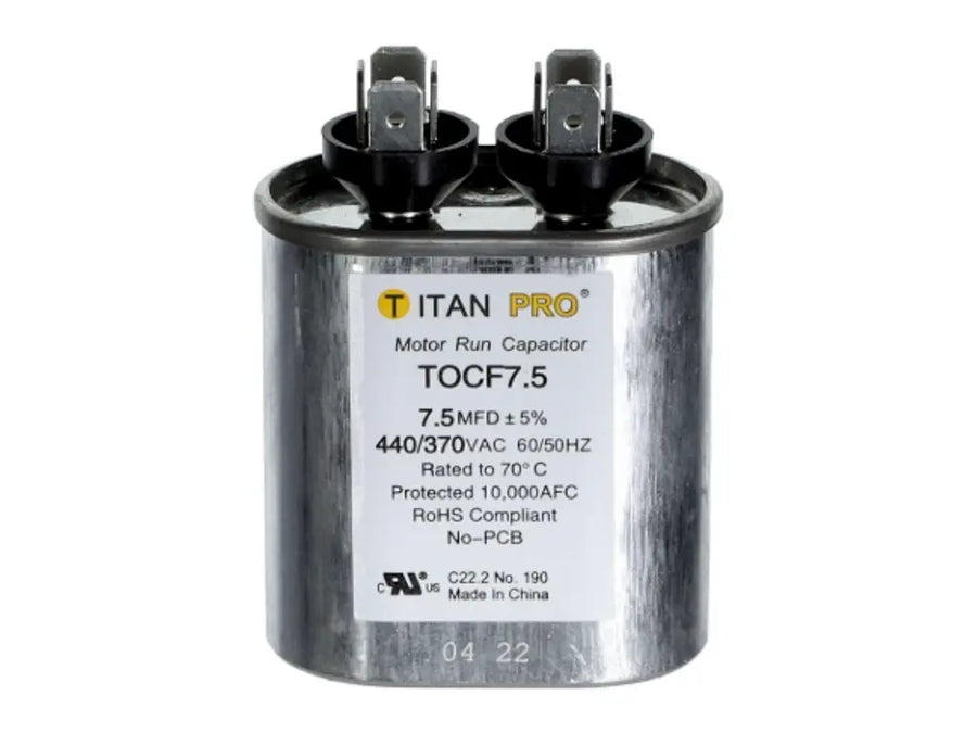 Packard TOCF7.5, 7.5 MFD 440 V Run Capacitor Oval