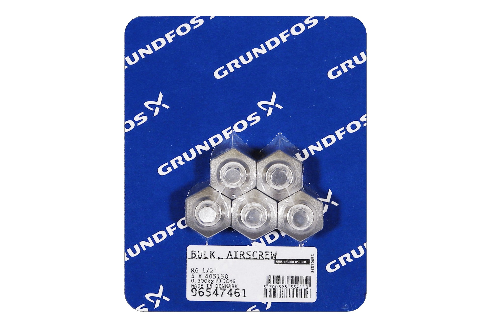 Grundfos 96547461, Bulk Pack Airscrew Coupling 1/2 Inch RG