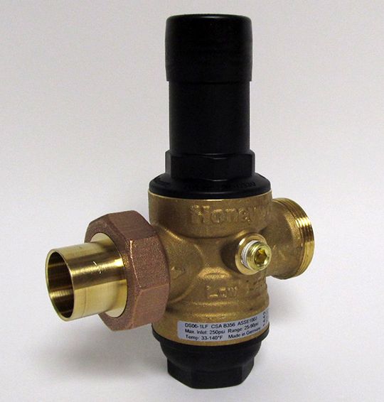 Resideo DS06-102-SUS-LF, 1" Pressure Reducing Valve, 25-90# Union Sweat