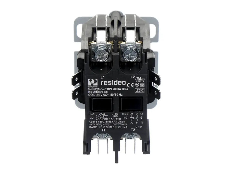 Resideo DPL2030A1004, 2 Pole, 30A-24V, Economy, Definite Purpose Contactor