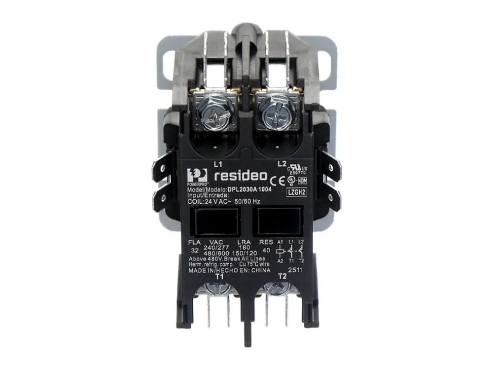 Resideo DPL2030A1004, 2 Pole, 30A-24V, Economy, Definite Purpose Contactor