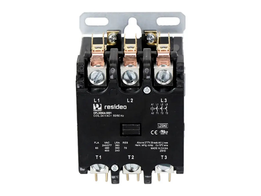 Resideo DPL3060A5001, 24 Vac, 3 Pole, Definite Purpose Contactor