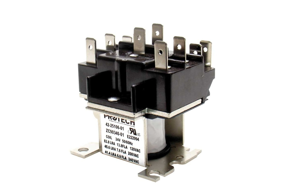 Rheem 42-25106-01, 24V Double Pull Double Throw Defrost Relay