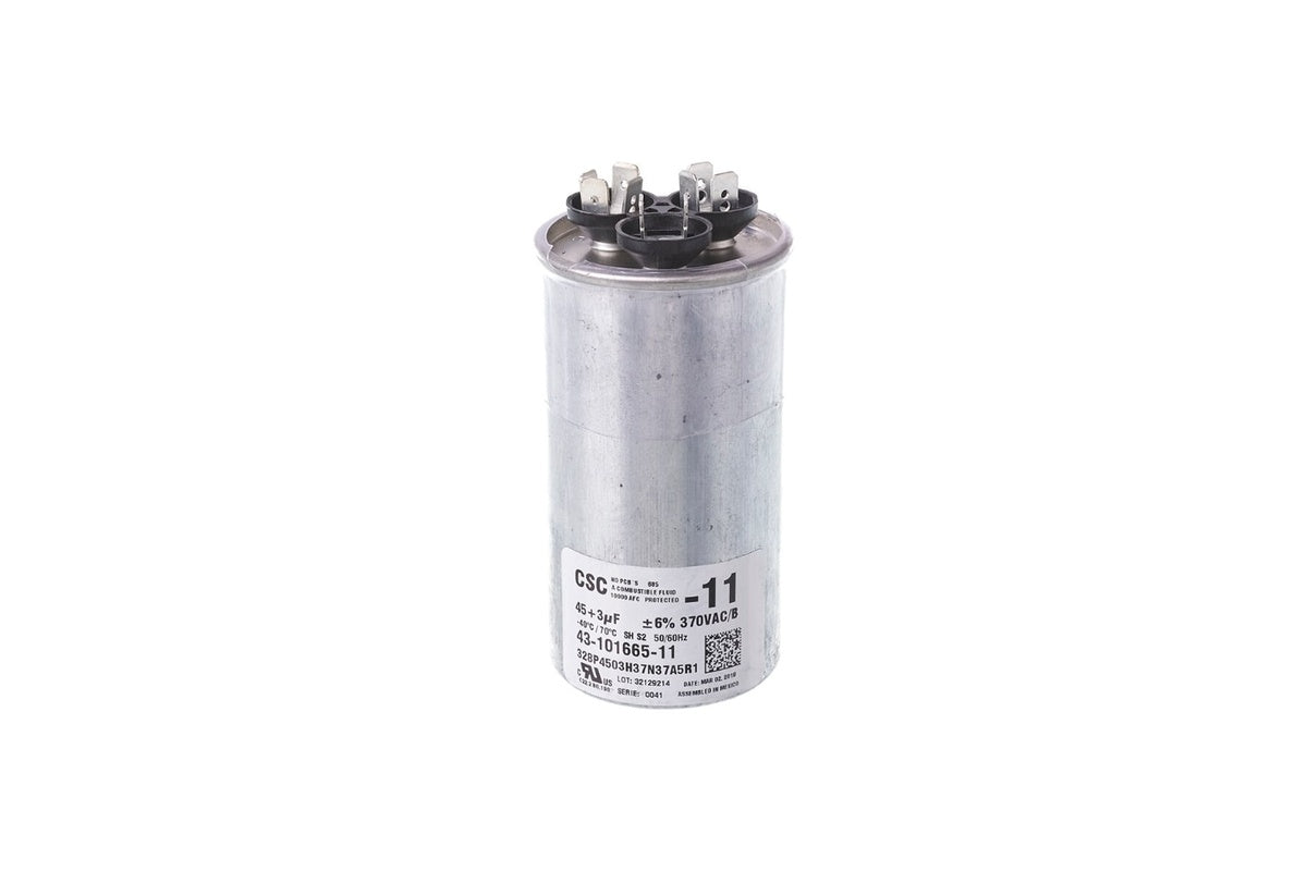 Rheem 43-101665-11, 45/3 MFD Dual Cap Round, 370V