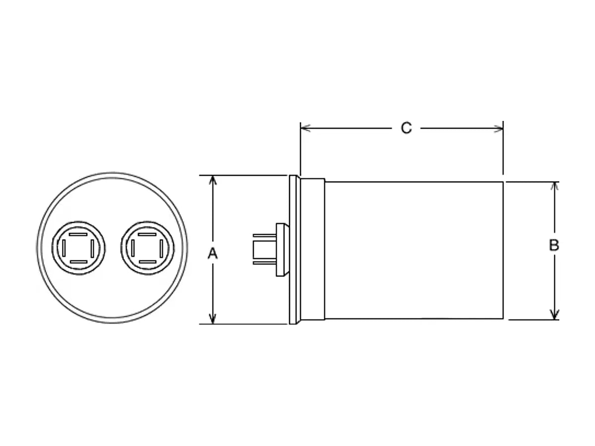 Rheem 43-101666-83, Cap 80/440 Single Rnd