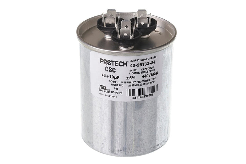 Rheem 43-25133-24 45/10MFD, 440V Round Run Capacitor