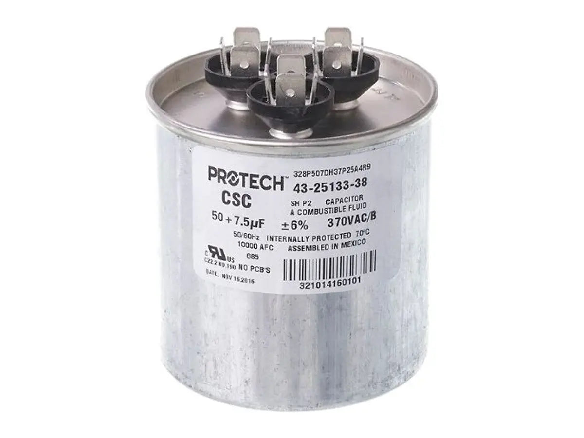 Rheem 43-25133-38, Capacitior, 50/75/370 Dual