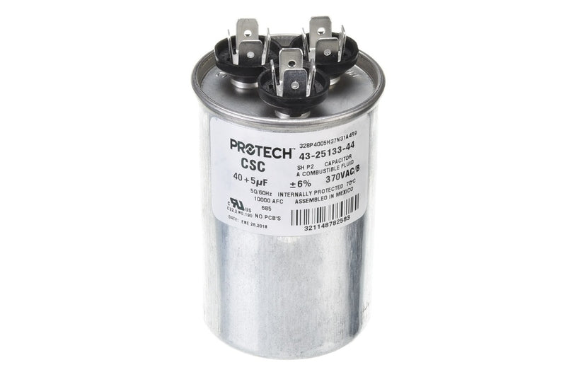 Rheem 43-25133-44, 40/5/370 Dual Round Capacitor