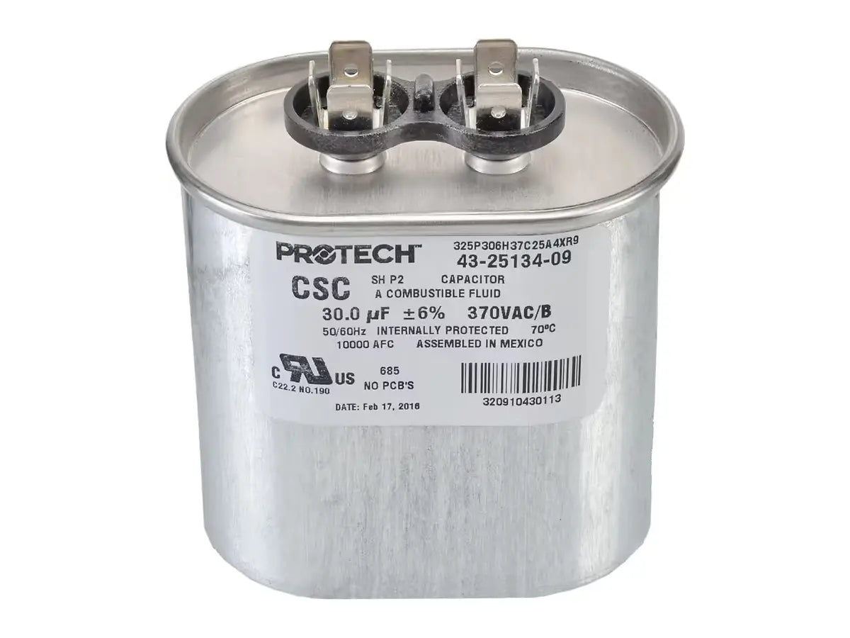 Rheem 43-25134-09, Capacitor 30/370 Single Oval
