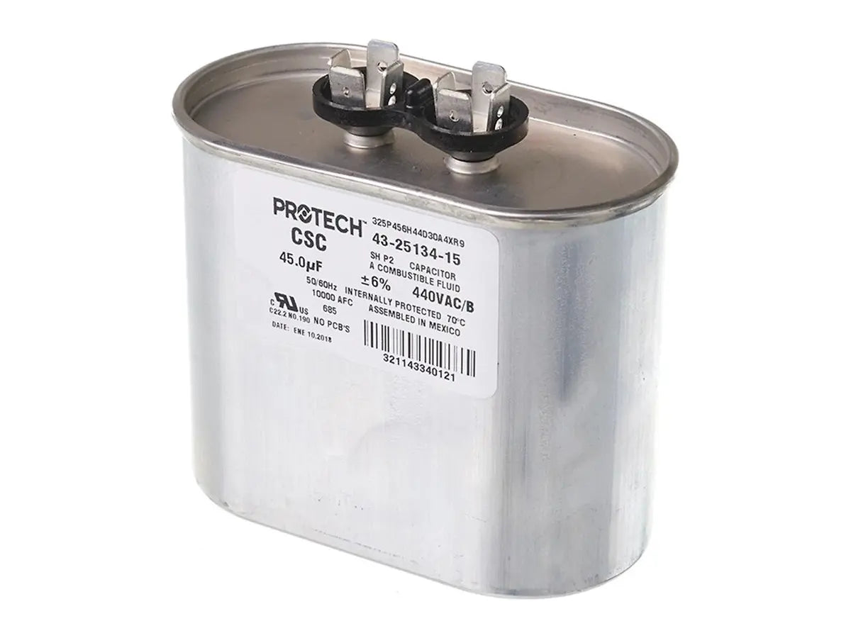 Rheem 43-25134-15, Capacitor, 45/440 Single Oval
