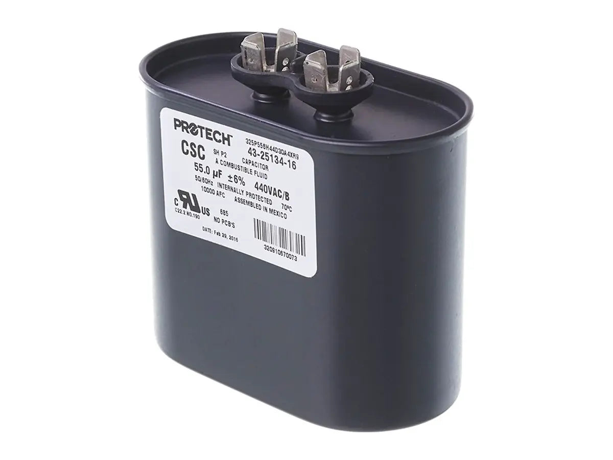 Rheem 43-25134-16, Capacitor, 55/440 Single Oval