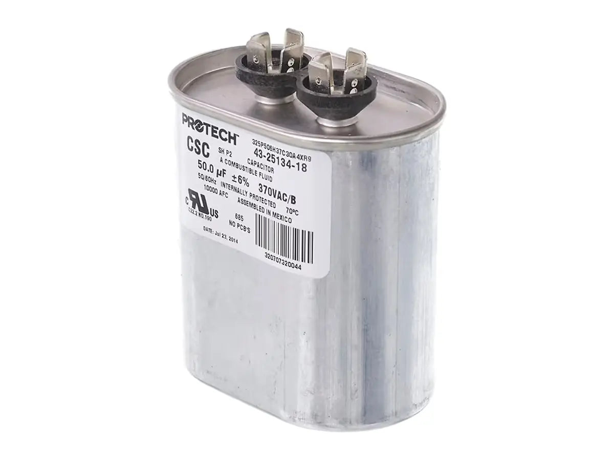 Rheem 43-25134-18, Capacitor, 50/370 Single Oval