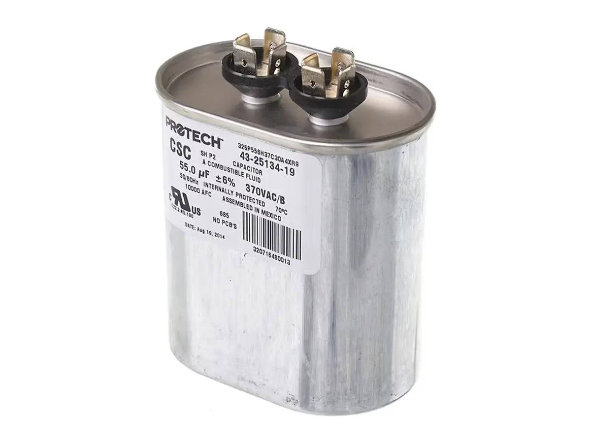 Rheem 43-25134-19, Capacitor 55/370 Single Oval