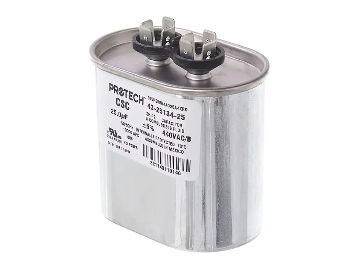 Rheem 43-25134-25, Capacitor 25/440 Single Oval