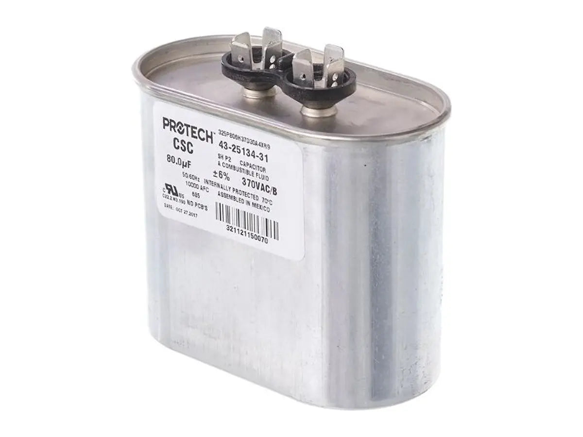 Rheem 43-25134-31, Capacitor - 80/370 Single Oval