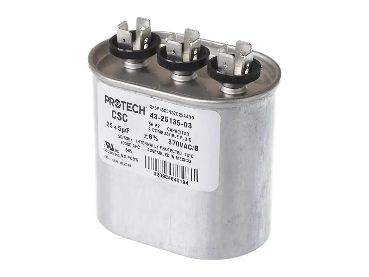 Rheem 43-25135-03, Capacitor 35/5/370 Dual Oval