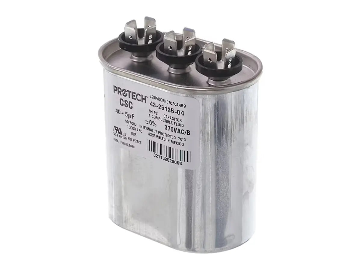 Rheem 43-25135-04, Capacitor 40/5/370 Dual Oval