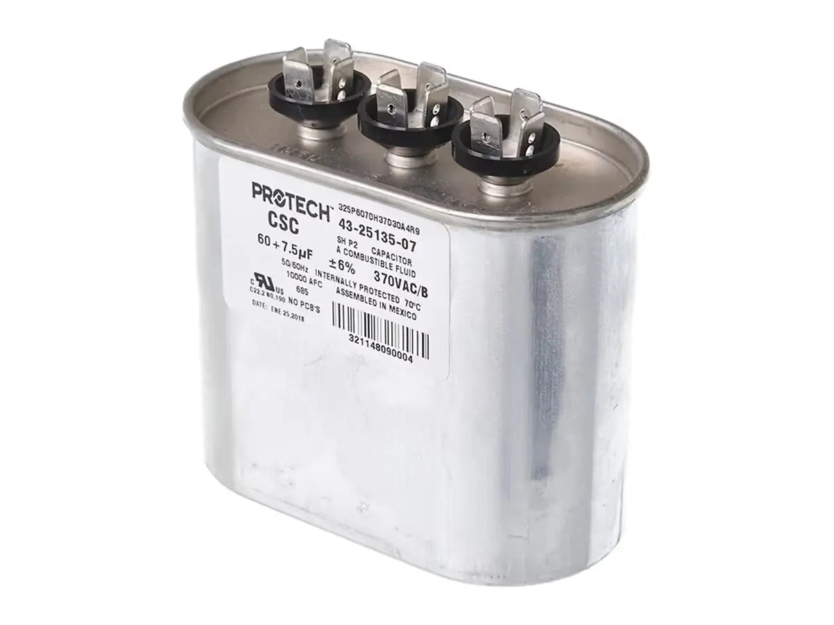 Rheem 43-25135-07, Cap 60/75/370 Dual Oval