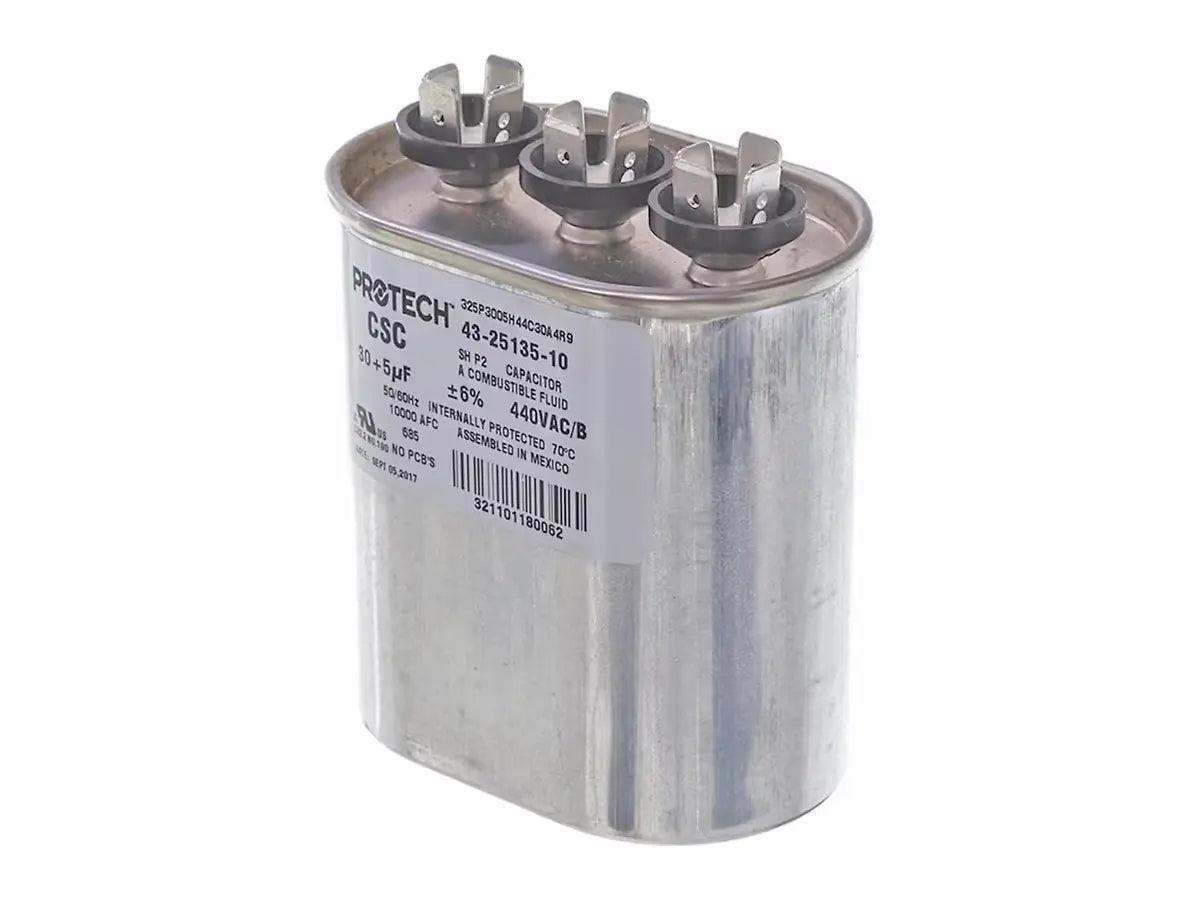 Rheem 43-25135-10, Capacitor, 30/5/440, Dual Oval
