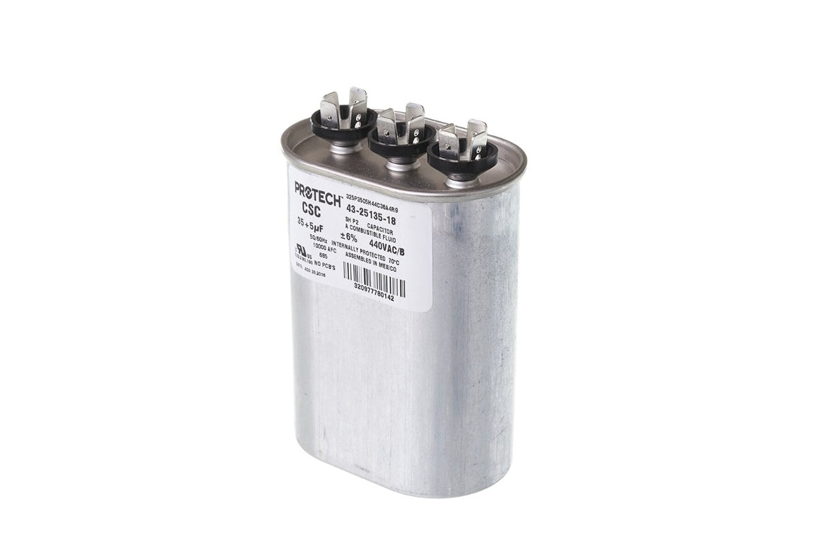 Rheem 43-25135-18, 35/5 MFD Oval Capacitor, 440V
