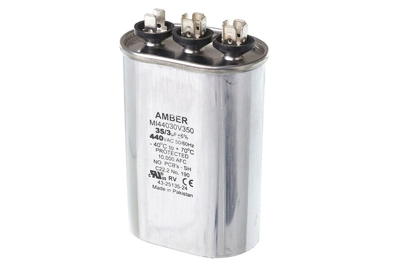 Rheem 43-25135-24, 35/3 MFD Oval Capacitor, 440V