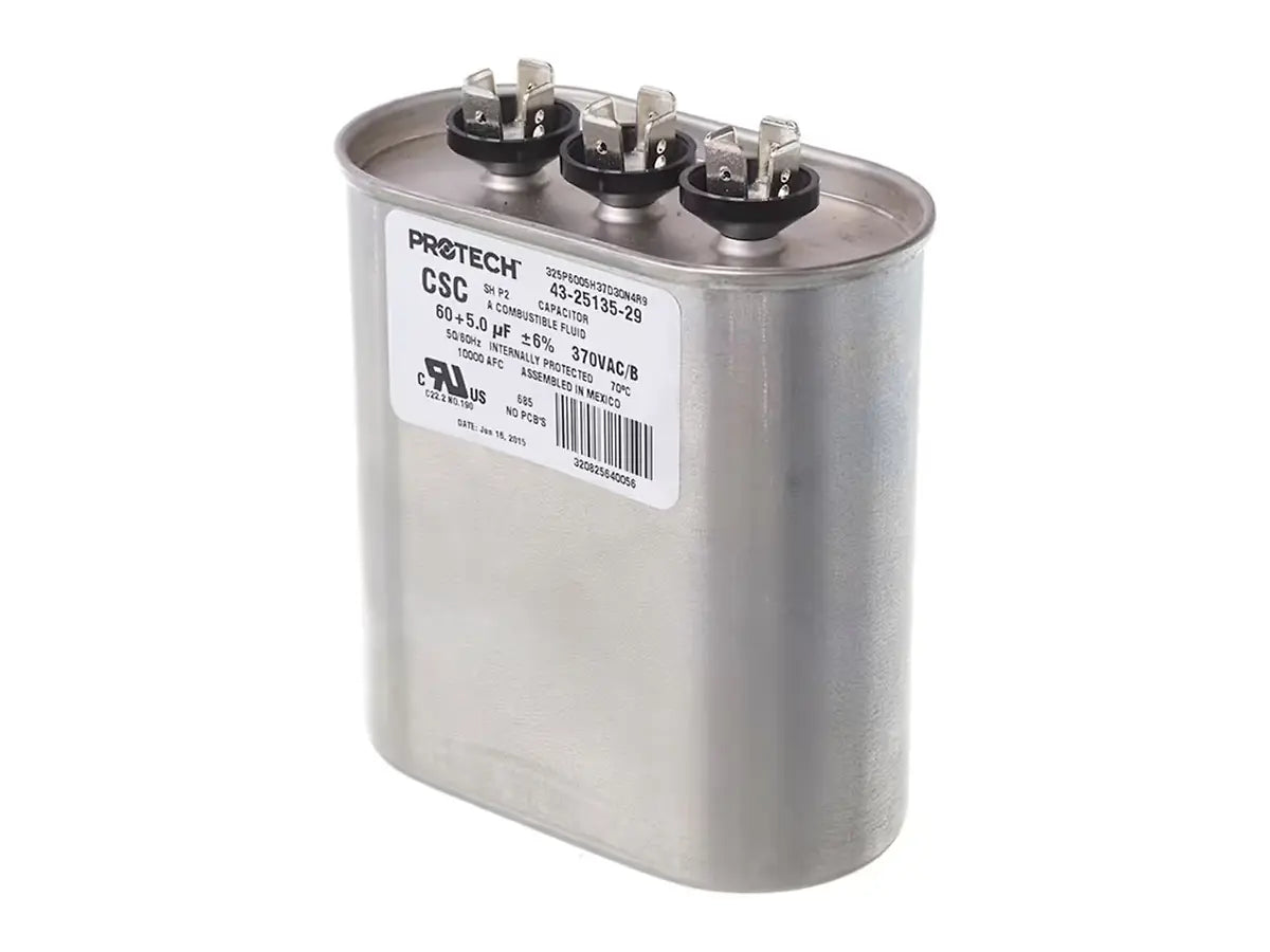 Rheem 43-25135-29, Capacitor, 60/5/370 Dual Oval