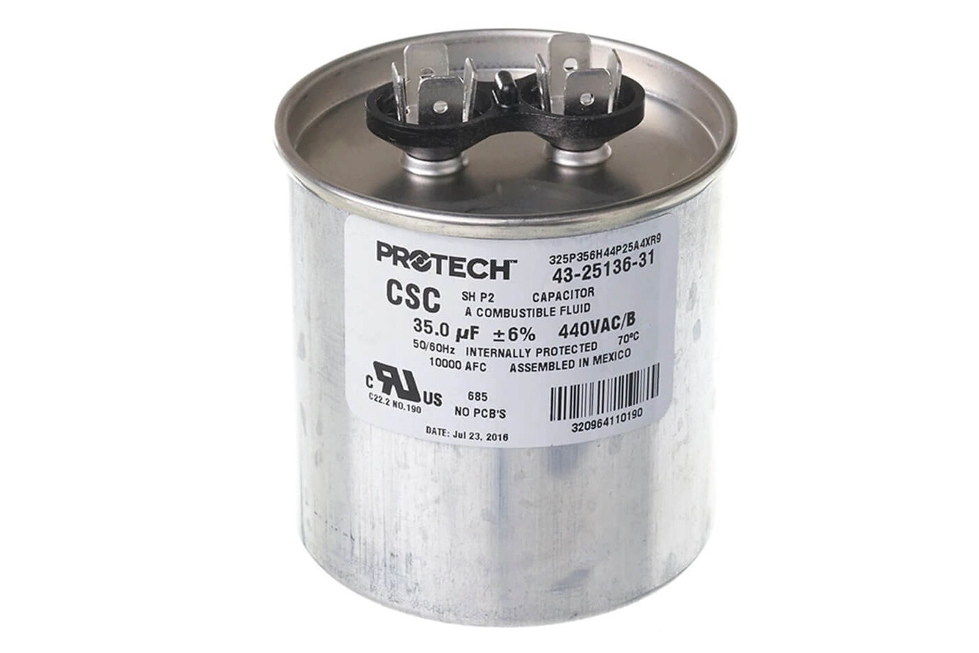 Rheem 43-25136-31, 35MFD 440V Round Run Capacitor
