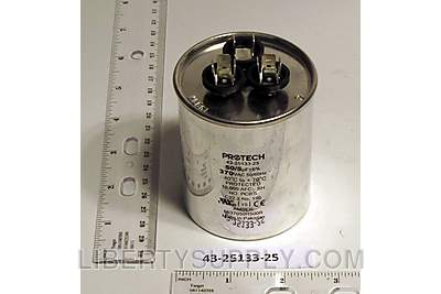 Rheem 43-25133-25, 50/5 MFD 370V Round Run Capacitor