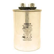 Rheem 43-25133-29, 55/10 MFD Round Run Capacitor, 370V