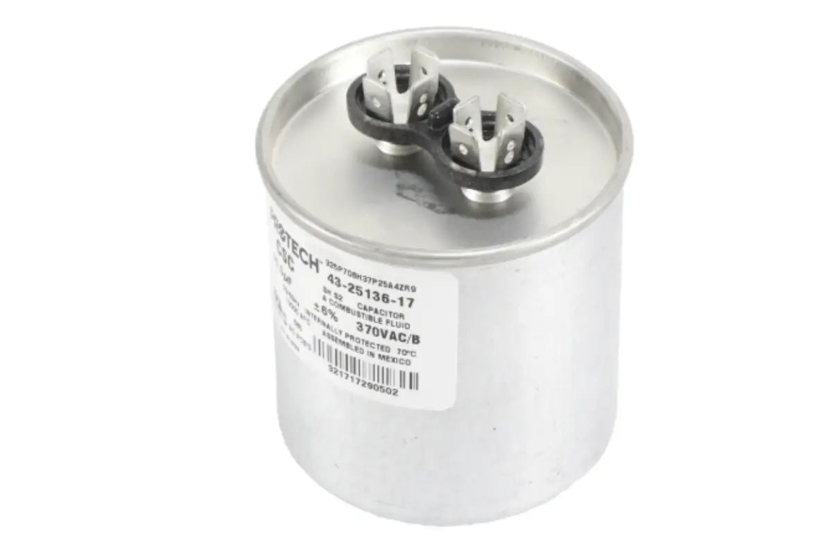 Rheem 43-25136-17, 70 MFD Round Run Capacitor, 370V
