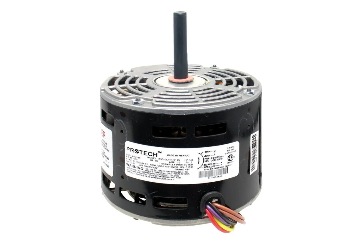 Rheem 51-100344-01, 1/6 HP Blower Motor, 208/230V AC, Speed of 825 RPM