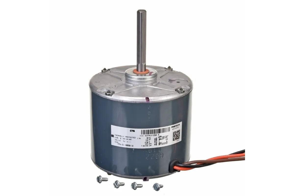 Rheem 51-100998-14, Condenser Motor 1/3 HP, Single Speed at 1075 RPM