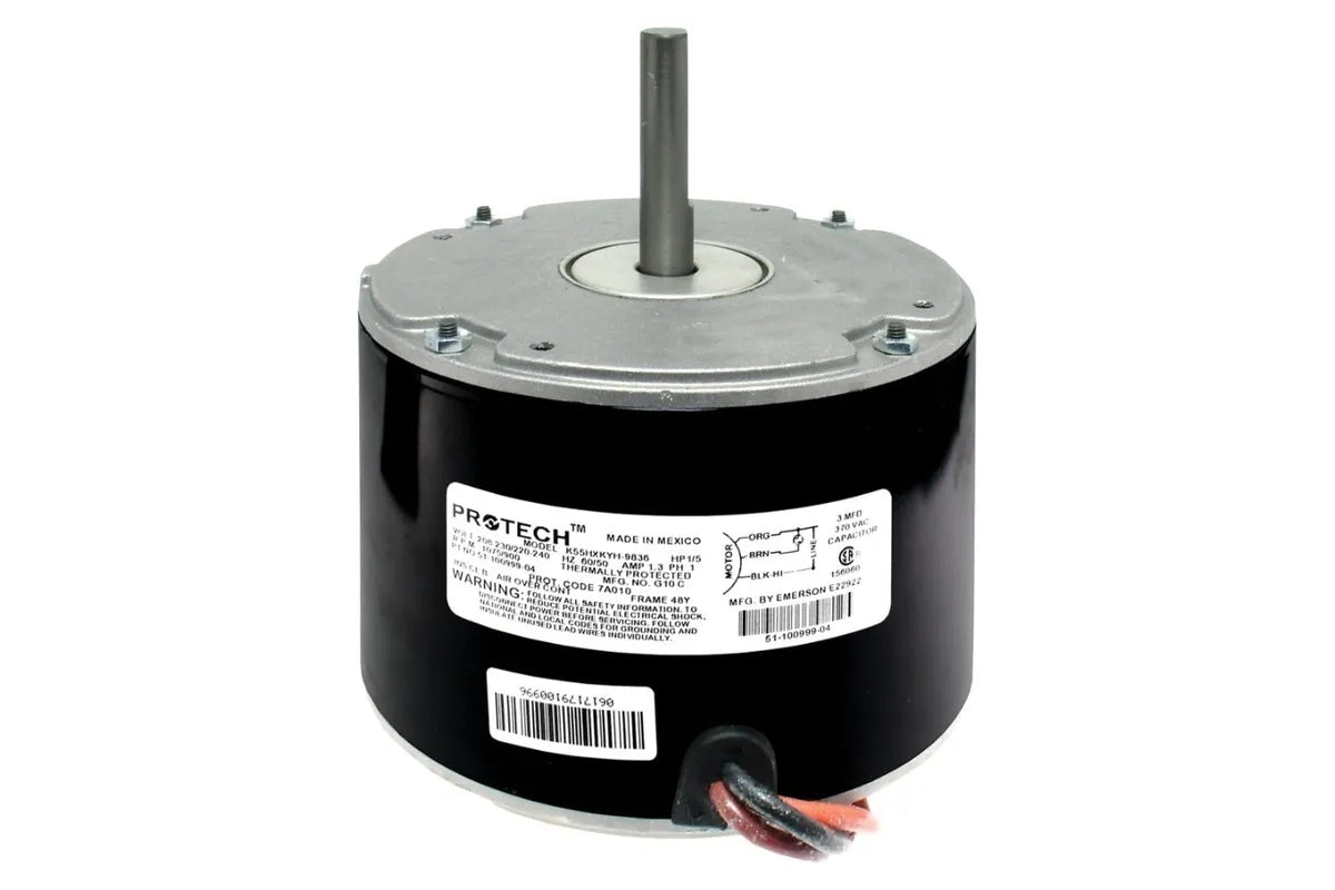 Rheem 51-100999-04, 208-230V Single PH Motor, 1/5 HP, 1075 RPM