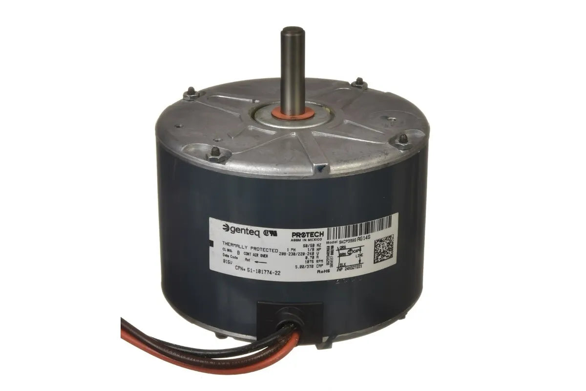 Rheem 51-101774-22, 1/8 HP Motor, Single Phase 208-230V, 1075 RPM