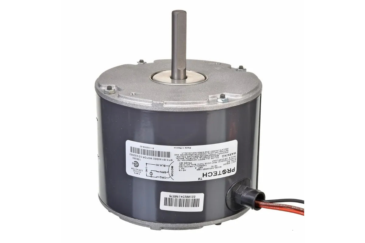Rheem 51-102008-20, 1/6 HP Motor, 208-230V AC, Single Speed at 825 RPM