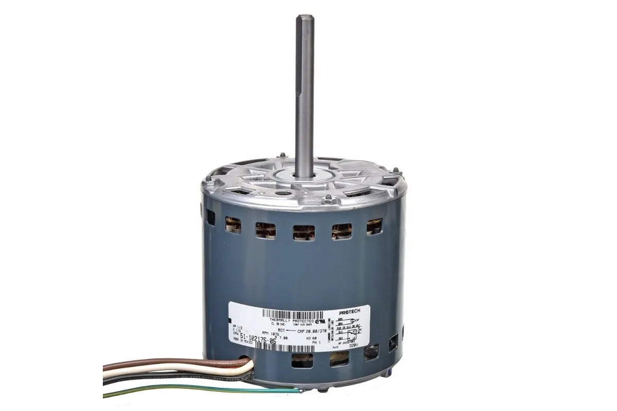 Rheem 51-102175-05, 1/2 HP Motor, 1075 RPM, Dual Speed, 120V Single Phase CCW