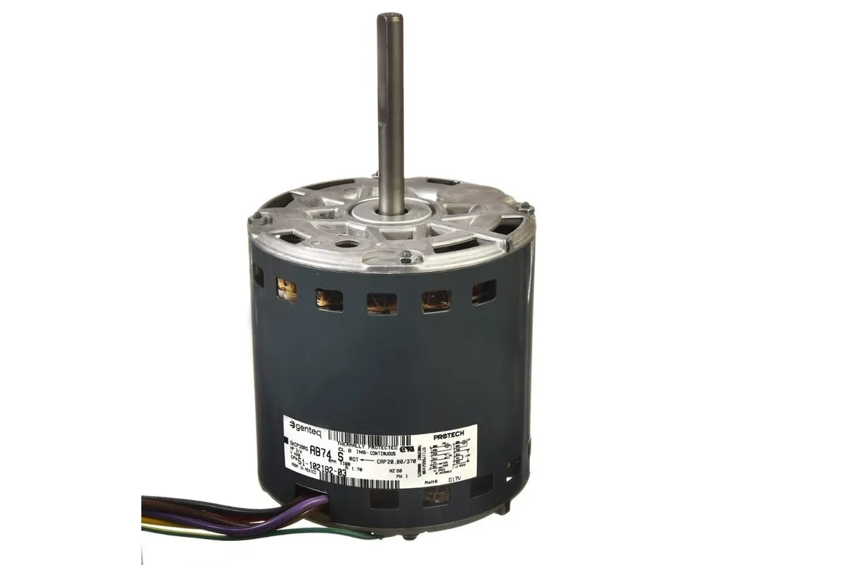 Rheem 51-102182-03, 3/4 HP Motor, 460V AC Power Supply, Dual Speed at 1075 RPM