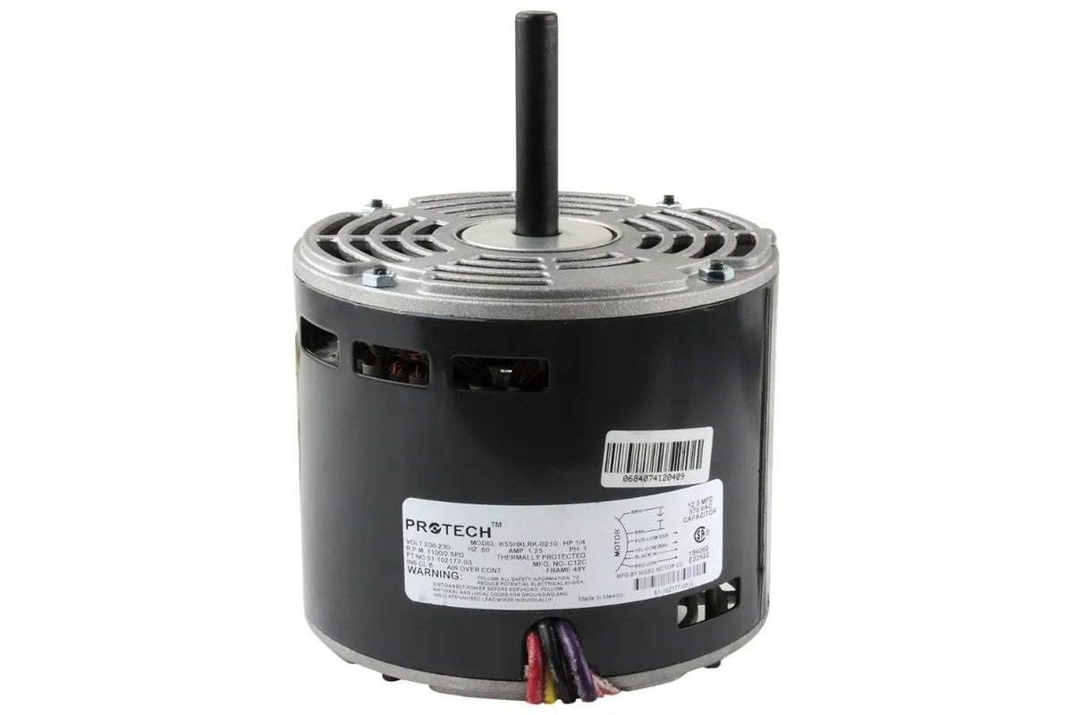 Rheem 51-102500-08, 1/4 HP Motor, 208-230V AC, Dual Speed at 1075 RPM