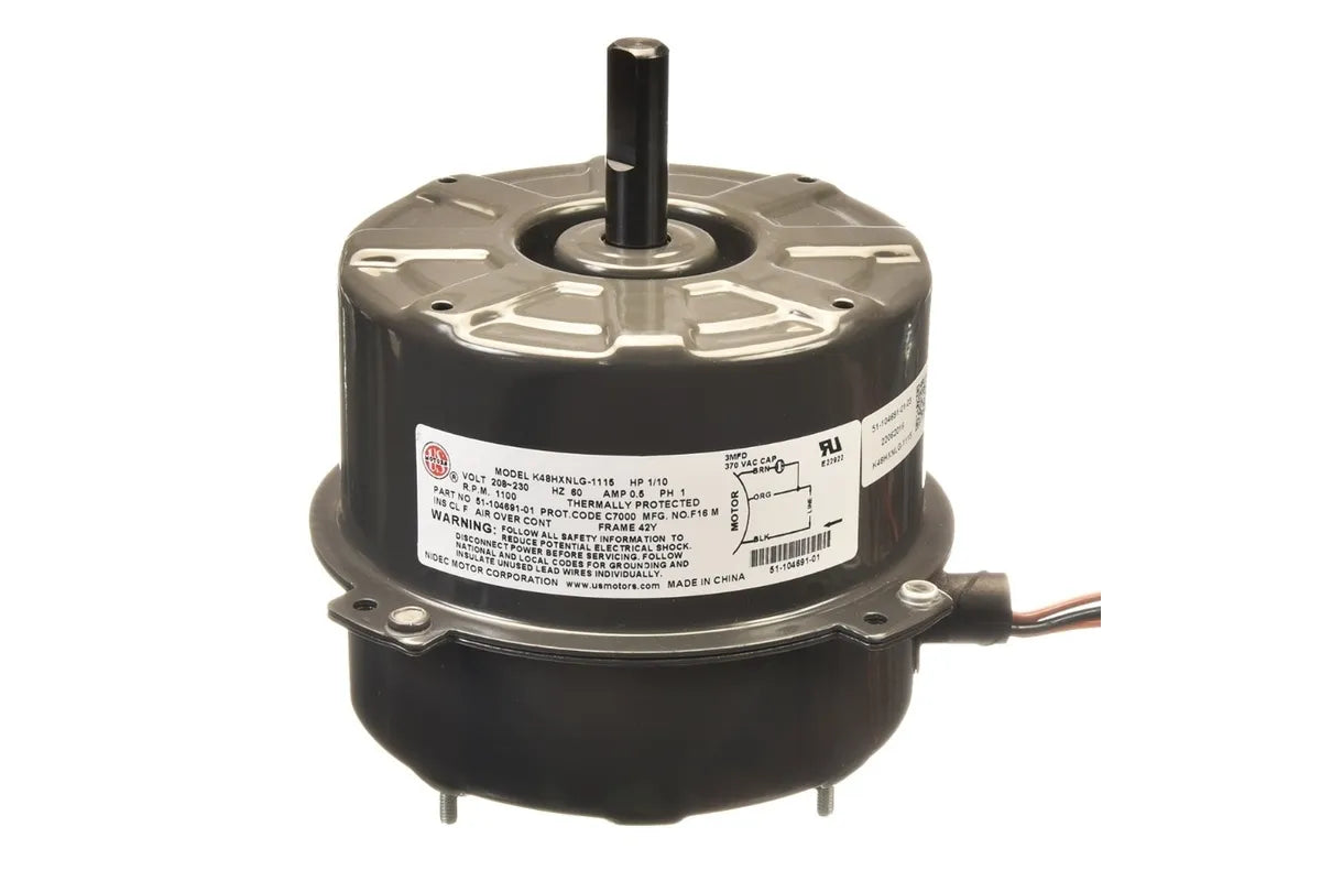 Rheem 51-104691-01, 1/10 HP Motor, 208-230V Single PH, 1075 RPM