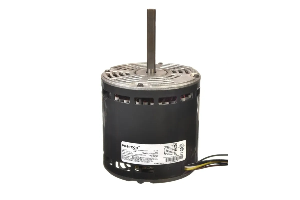 Rheem 51-104940-02, 1/2 HP Motor, 120V Single Phase, 1075 RPM, Four Speed