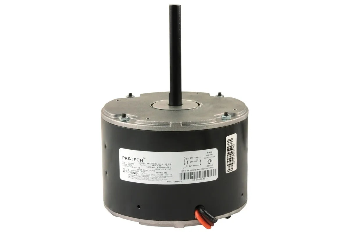 Rheem 51-21854-18, 208-230V Single PH Motor, 1/5 HP, 1075 RPM