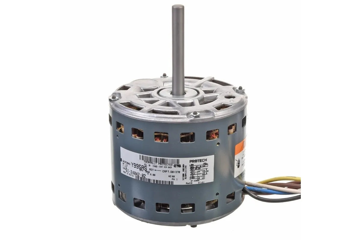 Rheem 51-24042-02, 1/2 HP Motor, 120V AC, Four Speeds at 1075 RPM