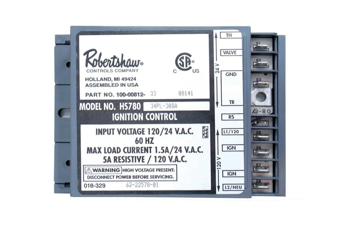 Rheem 62-22578-01, 120/24V HSI Module, 34s Pre-Purge, 8s Trial for Ignition